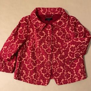 Red Brocade Talbots Blazer.
